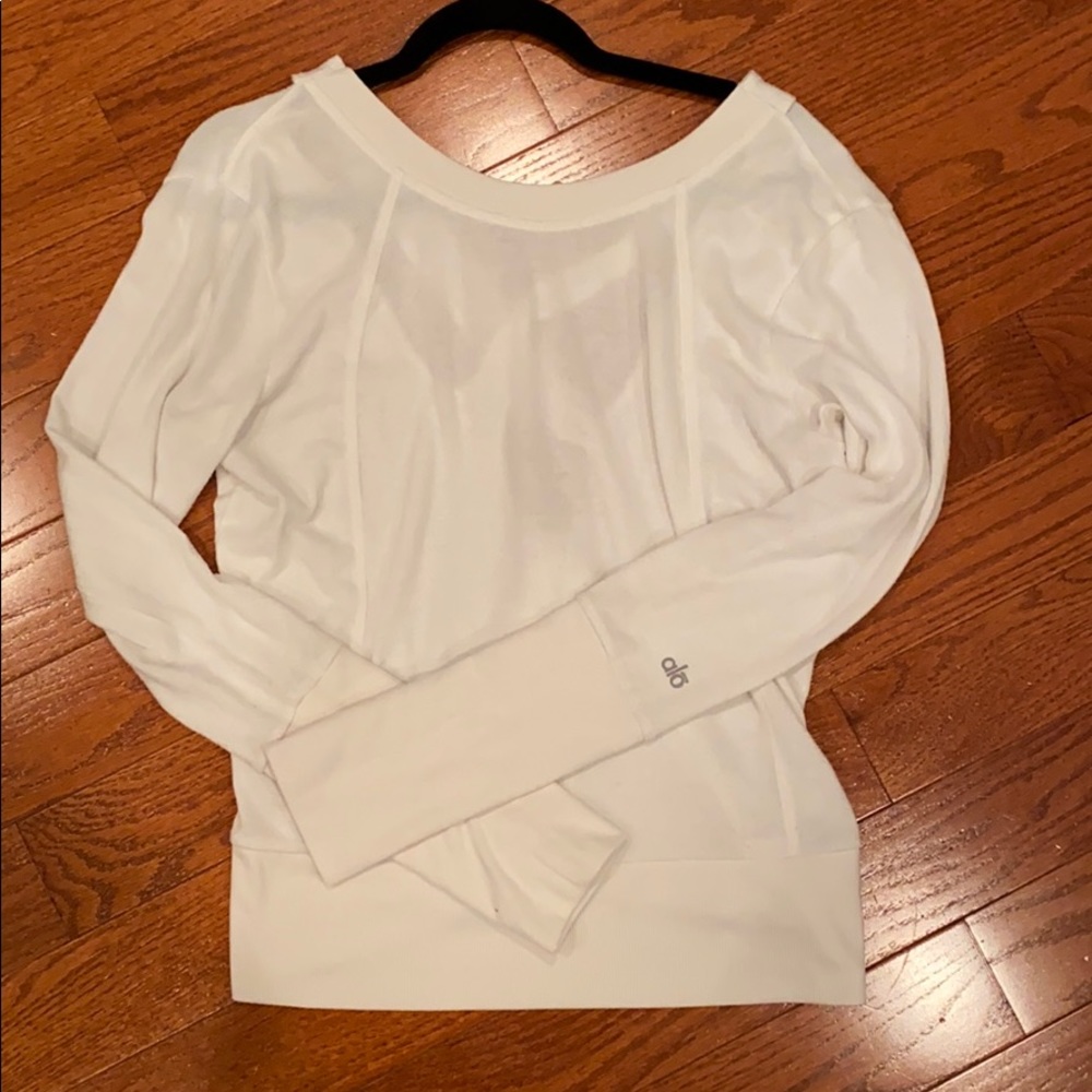 Alo Yoga Sweatshirt with Crisscross Back Cut Out